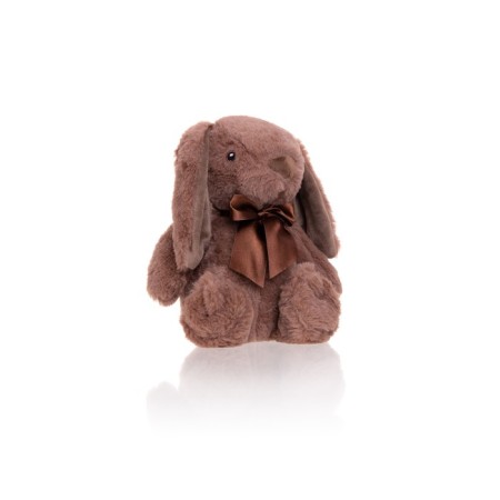 Soft toy Gulliver Bunny "Mokko" with a bow, coffee color, 25 cm-6