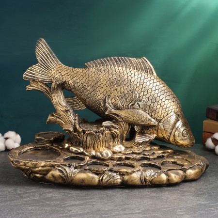 Bottle stand and glasses "Fishing" 46x21x32cm-1