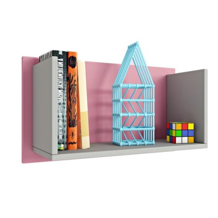 Book regiment Mirum, 60 × 35 × 26 cm, gray/pink color