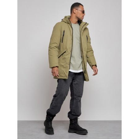 Extensive male winter park, size 58, green color-2