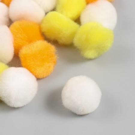 Decor for creativity "Pomponchiki. Sunny day" d = 2.5 cm set 30 pcs-1