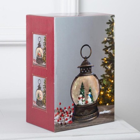 LED figure “Santa Claus at the Christmas tree” 12.5 × 20 × 7.5 cm, plastic, batteries AAAX3 (not complete), USB, glow warm white-4