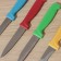 A set of kitchen knives on the stand “Rainbow”, 4 objects, blade 6.5 cm, 8.5 cm, 9.5 cm, 11.5 cm, on a stand, Mix color