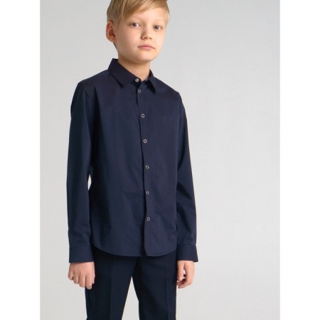 Textile shirt on buttons for a boy, height 176 cm-3