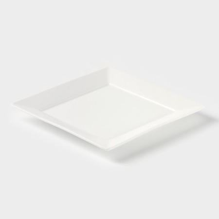 Porcelain Square Wilmax Stella, 18.5 × 18.5 cm, white color-1