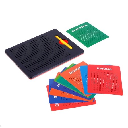 The training tablet "Magnetic drawing", 380 holes, the color is black-7