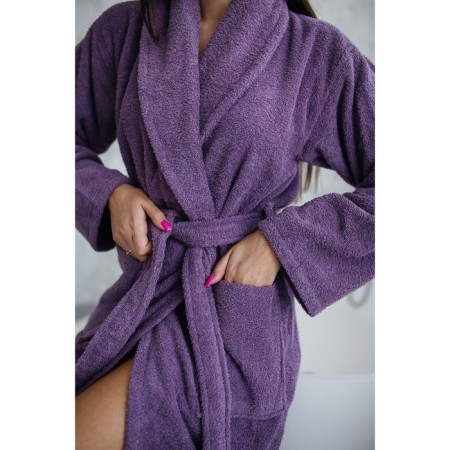 Frequency bathrobe, size 50, lavender color-12