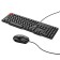 Keyboard set + Hoco GM16 mouse, wired, membrane, cable 1.2 m, black