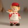 Polystone souvenir "Mouse in red with a white apron, with a festive chicken" 7x5.5x11.5 cm 103236