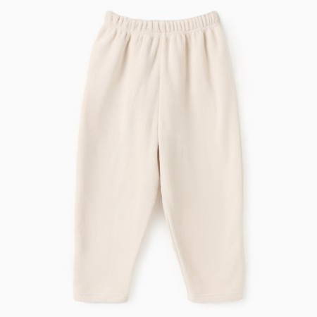Children's pants Minaku: Fleece Soft, beige color, height 134 cm