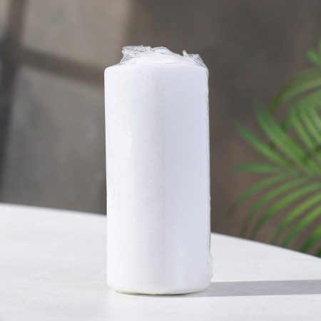 Candle - cylinder, 5x12 cm white-1
