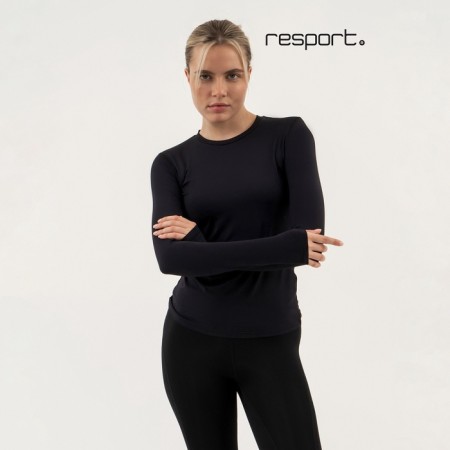 Rashgard women with long sleeve, basic, size m (46), black color
