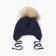 Children's hat with insulation, rn 42-44, dark blue color