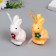 Decor suspension "Rabbit - shine, flower on the neck" set 2 pcs Mix 9 cm