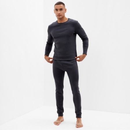 Set of men's thermo (longshilty, trousers) minku color graphite melange, river 58-9