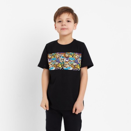 T-shirt for the boy KAFTAN "HYPE", height 158-164, black color