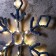 LED figure "Snowflake blue" 39 cm, 20 LED, AAX2 batteries (not complete), warm white glow