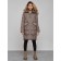 Coat insulated winter female, size 52, brown color