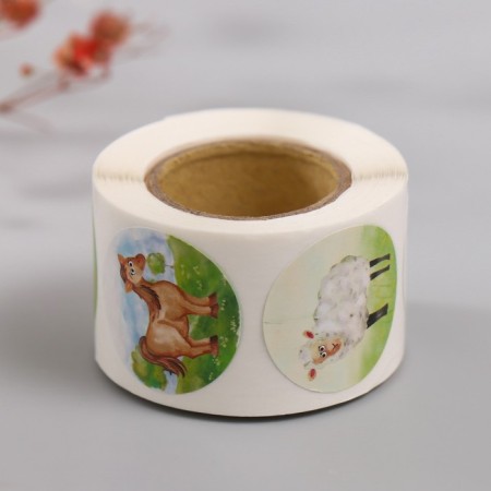 Stick Paper "Animals in the village" d = 2.5 cm 252 pcs in the roll-4