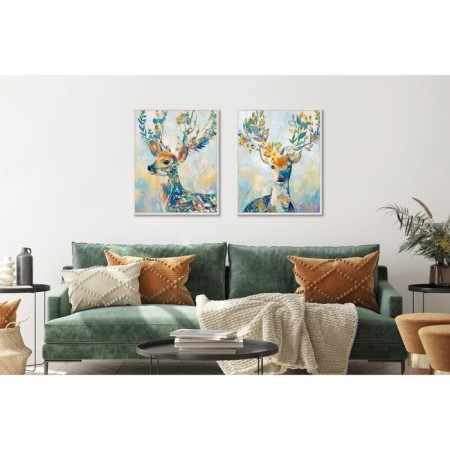 Reproduction of the picture "Multi-colored deer No. 1", 40x50 cm, frame 20-001d-2