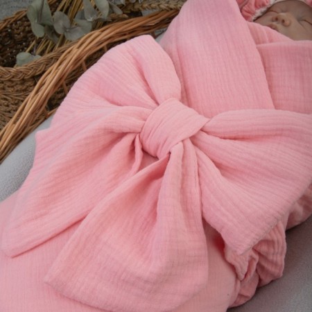 Kinderlitto “Muslin” discharge kit, 4 items, height 50-56 cm, bright pink color-6