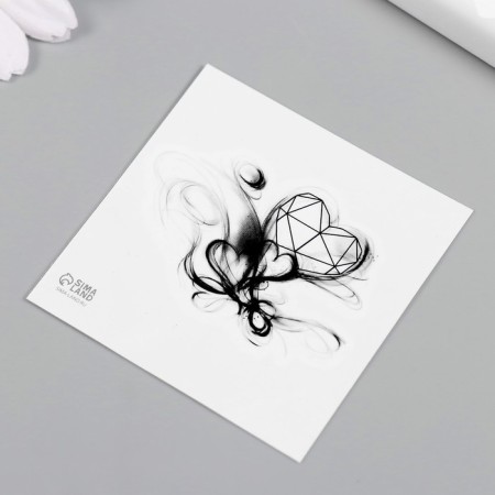 Black Black Tattoo “Black. Hearts” 6x6 cm-4