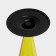 A plastic disposable “cone” plastic glass, 150-180 ml, 6 pcs in packaging, yellow color with a black leg