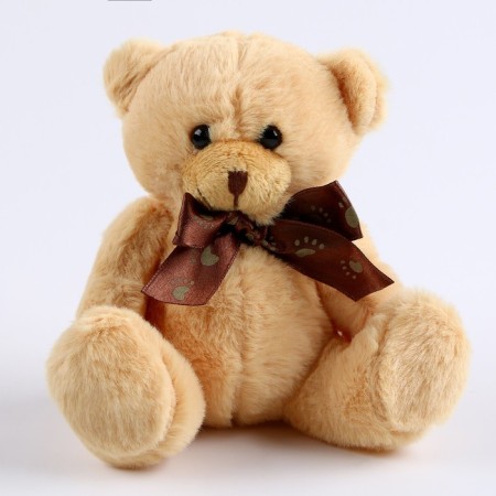 Soft toy "Tender Bear", bow, traces, color mix-5