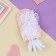 Hair set "cutie" (2 clamps, 4 elastic bands) lace, white