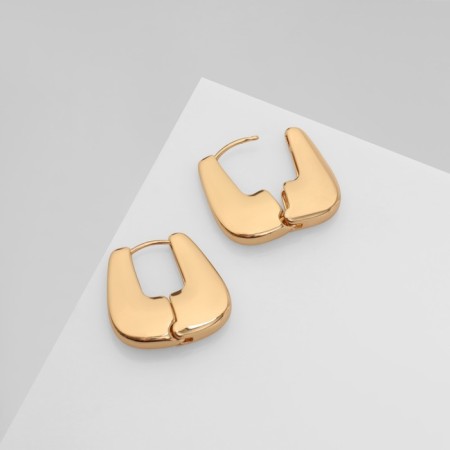 Earrings Metal "Bohemia" messenger, color gold-1