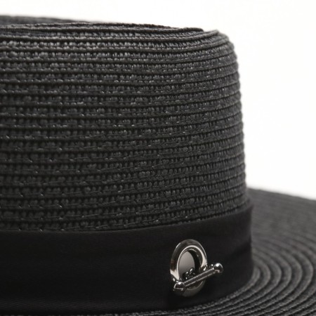 Women's hat with beads minku Black color, rr 56-58-3