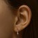 Xuping-ring earrings Star dust, white color in gold, D = 1.3 cm