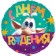 Foil ball 18 "Buba. Happy Birthday", Circle