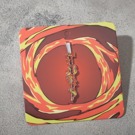 Icon "katana" fire, color in silver-1