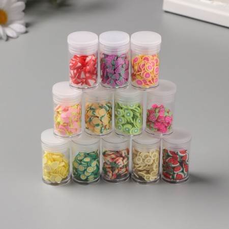 Decor for creativity in the bank "Fruit and pebbles" set of 12 pcs 13.4x8.8x3 cm-1