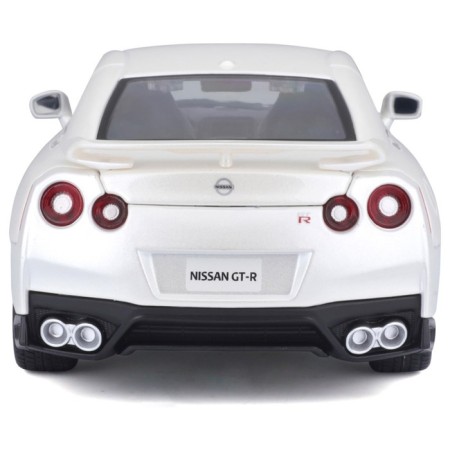 BBURAGO Nissan GT-R 2017, Die-Cast, 1:24, opening doors, white color-6