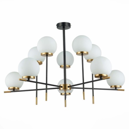 Ceiling Ceiling ST LUCE. SL1203.402.10. Limano. 10x60 watts, E27, 93x54 cm, black color, brass-3