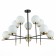 Ceiling Ceiling ST LUCE. SL1203.402.10. Limano. 10x60 watts, E27, 93x54 cm, black color, brass