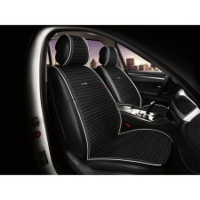 Накидки на передние сиденья CarFashion MONACO PRO FRONT, черный/черный/белый/белый