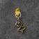 Skeleton-Talisman keychain, natural amber