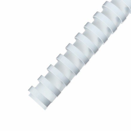Plastic binding springs, D = 25mm, 50 pieces, sewed 180-200 sheets, white/black, Geleos-4