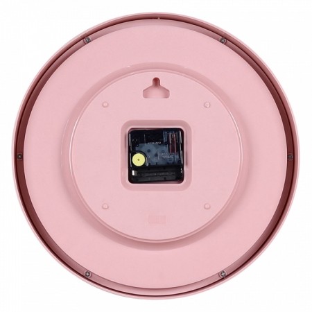 Watching clock, interior "classics", silent, d-30 cm, pink-3