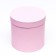 The hat box is gently pink, 23 x 23 cm