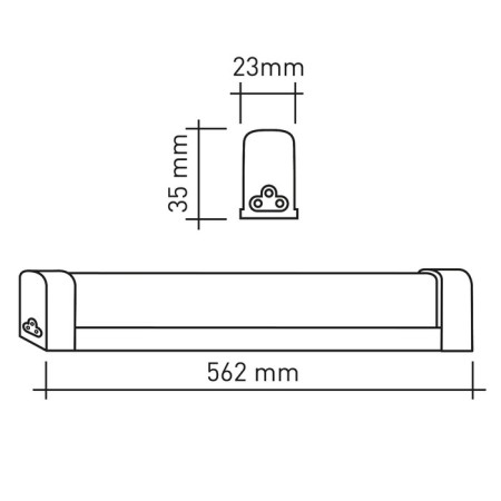 Linear LED lamp era Red Line Lled-04, 562x23x35 mm, IP20, 8W, 700LM, 4000K, white-6