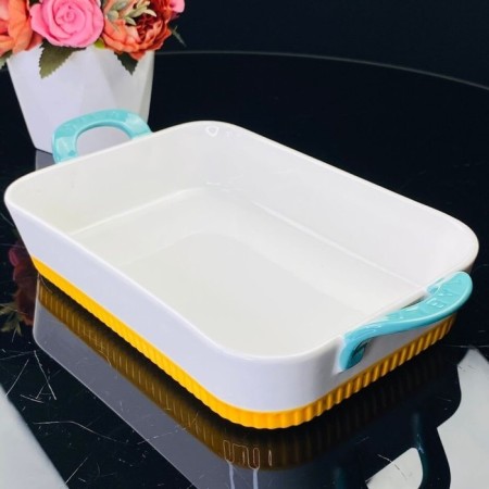 Lenardi baking dish, rectangular, with handles, porcelain, length 27 cm