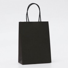 Craft package black, round handle, 15 x 21 x 8 cm, 120 g