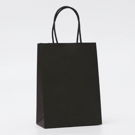 Craft package black, round handle, 15 x 21 x 8 cm, 120 g