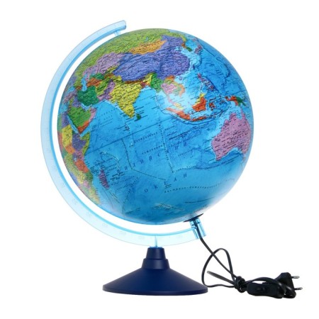 Political Globen Globe, interactive, diameter 320 mm, backlight, with glasses