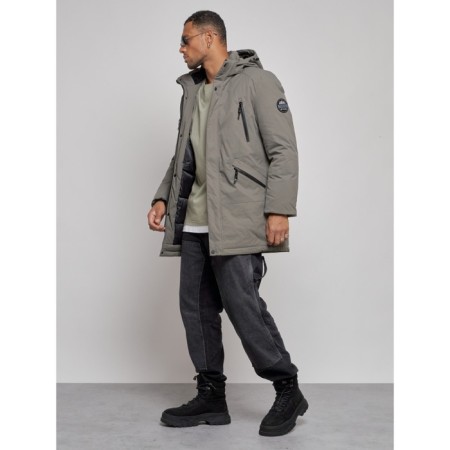 Extensive male winter park, size 50, gray color-1