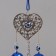 Wind Music Metal from the evil eye "openwork heart" 5 bells 5.5x45 cm